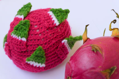 Crocheted dragon fruit