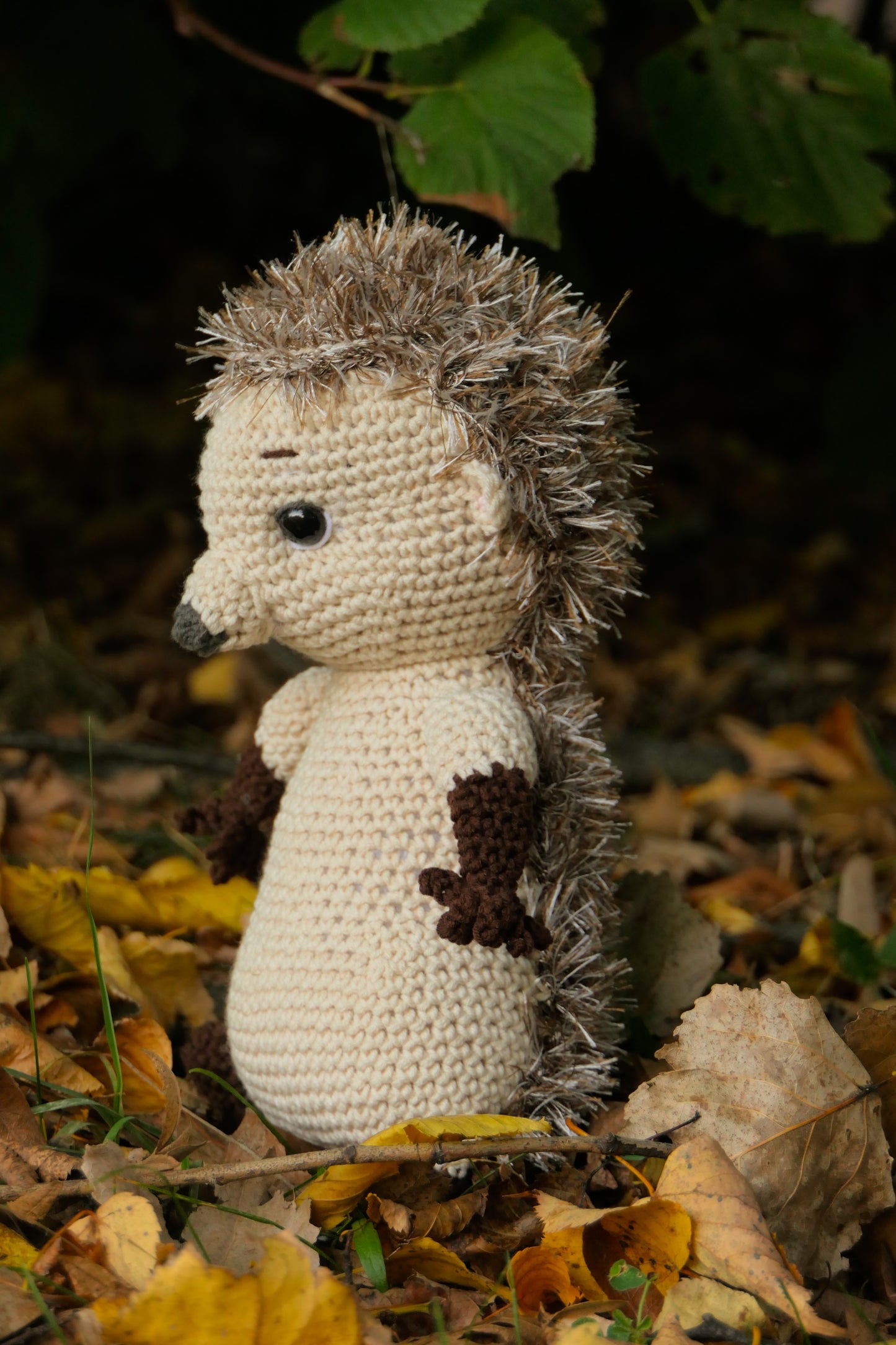 Crocheted hedgehog