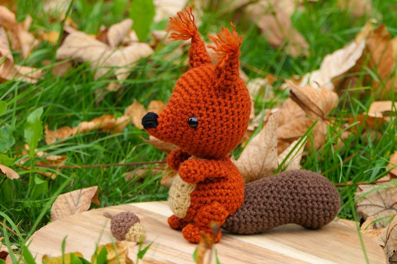 Crocheted squirrel