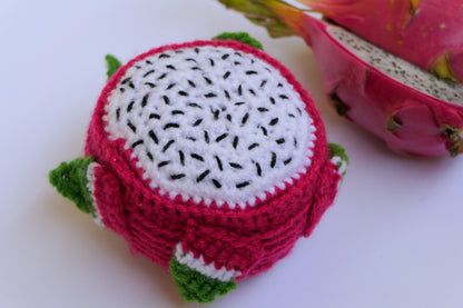 Crocheted dragon fruit